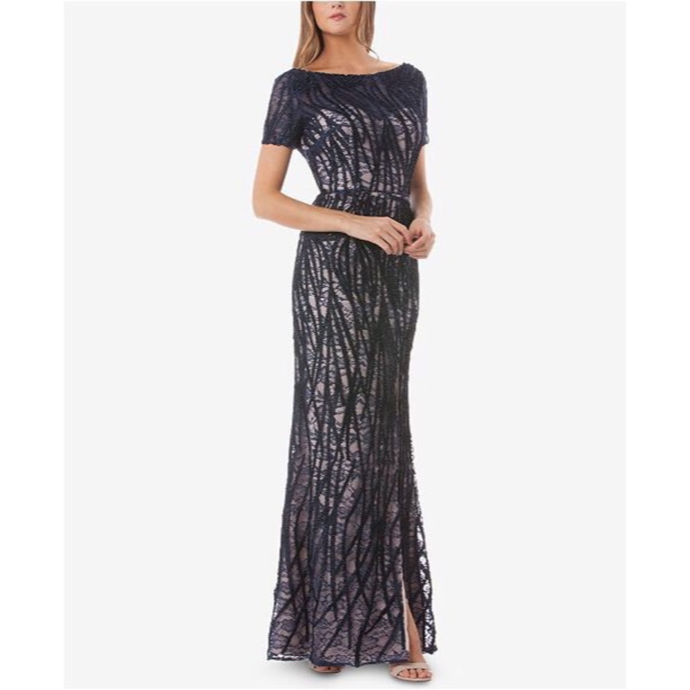 NEW! JS Collections | Embroidered Lace Gown Sz 14